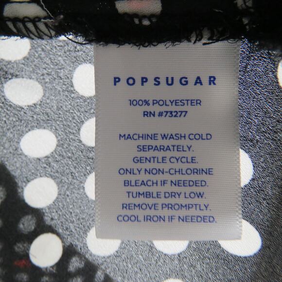 Urban Outfitters Popsugar Black Polka Dot Red Heart Polka Dot Button Down Blouse - Picture 5 of 6